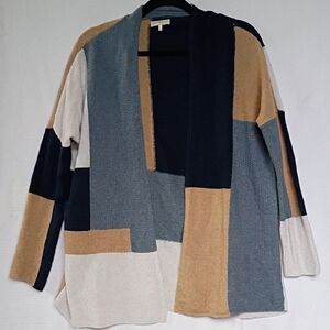 Lucky Brand Patchwork Open Sweater